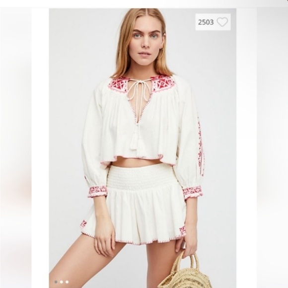 Free People embroidered set